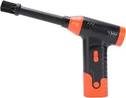 Compressed Air Duster, Portable Jet Dry Blower, 130000RPM Adjustable Electric Air Duster with 6 Head, USB Rechargeable Blower for Computer Keyboard, Outdoor, House, Car (Orange)
