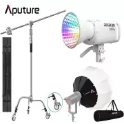 Amaran 300C 300W RGB LED Video Light 2500K-7500K + Lantern 90cm + C Stand Wheels