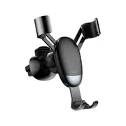 Metal Gravity Linkage Auto Lock Car Mount Air Vent Holder for iPhone Xiaomi Mobile Phone BLACK COLOR