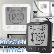 Bathroom Shower Waterproof Digital Clock Timer Alarm Temperature Meter Humidity