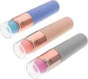 Nail Art Brush Set 3pc Silicone Nail Gel Brush for Nail Polish Gradient Chrome Applicator French Tip Nail Stamper Nail Tools Kit