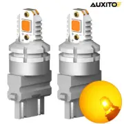 2PC AUXITO 3157 Amber LED Yellow Turn Signal Blinker Corner Light bulb Bright (for: Renault)