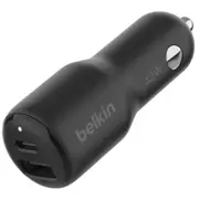 Belkin Dual 42W Fast Car Charger ( 1x USB-A & 1x USB-C Port ) [CCB005btBK]