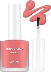 A'PIEU Juicy-Pang Water Blusher [PK04] (0.31 fl oz) - Dewy-Liquid Cheek Color with Fruity Tint and Soft Blendable Texture. Fruit Extract Blend, Rose Flower Water.