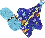 GREENADSCAPE 1 Set Comfortable Bunny Harness and Leash for Small Animals Adjustable Cartoon Bunny Walking Rope for Hamsters Guinea Pigs and Ferrets Practical Pet Accessory