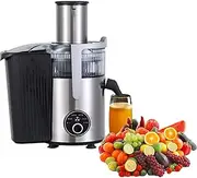 Cold Press Juicer, 800ml Body Capacity, 1200w High-Power Fruit and Vegetable Juicer,Pressed with Fine Knife Net, Food Grade Micropore Filter and Five Gear Adjustments, Juice Content Increased by 30%