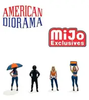 Grid Girls - Plastic Figure Set of 4 - 1/64 - American Diorama