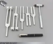 Tuning Fork Set of 7 - Medical Surgical Diagnostic instruments+ FREE PEN LIGHT