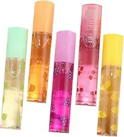 MERRYHAPY 5 Pack No Lipgloss Moisturizing Lipstick Fruit Flavored Lip Pomade Present for Girls Random