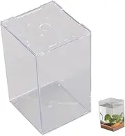 Mini Acrylic Fish Tank for Betta Fish Small Transparent Desktop Aquarium Durable for Home Office Garden Decor