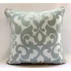 Sofa Cushion Cover Blue 16"x16", Home Decor Silk Fabric - Forever Damask