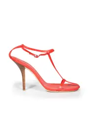 Red Lizard Embossed Sandals