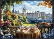 Breakfast at Princes Street Gardens - Counted Cross Stitch Patterns Needlework
