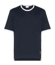Thom Browne Jersey Ringer T-Shirt 1,2,3,4 navy blue