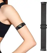 BUMOVE Wrist Band/Ankle Band Elastic Bands for Fitbit Charge 5 Watch,Adjustable Stretchy Nylon Loop Band Sport Replacement Accessory Women Men Arm or Ankle Band Strap