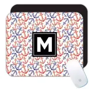 Gift Mousepad : Ship Anchor Nautical Pattern Fashion Decor For Father Dad