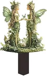 Decorative Yard Stakes - Flat Fairy Stake Decor | 20cm 7.87 Inches, Fade-Resistant, Outdoor Art Decoration for Porch Balcony Lawn Patio Backyard Flower Bed