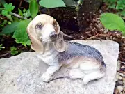 Latex beagle mold plaster cement garden casting dog mould 4.5"L x 3.5" H x 2.5"