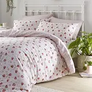 HOMEMAKER BEDDING Duvet Cover Bed Quilt Set Pillow Cases Strawberry Print (King)