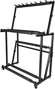 Badminton Racket Storage Rack,Foldable Tennis Racquet Display Rack,Height AdjustableSports Equipment Organiser,Holds 7-14 Rackets,for Retail Store Fitness Gym Schools
