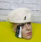 Brand New Authentic Mens Ivory Kangol Furgora 504 Cap K3016ST Real Fur, Medium