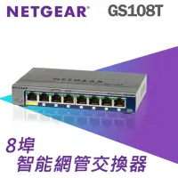 在飛比找momo購物網優惠-【NETGEAR】8埠 Gigabit 智能網管 金屬殼 網