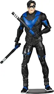 McFarlane Toys, DC Gaming 7-inch Nightwing Action Figure with 22 Moving Parts, Collectible DC Gotham Knights Game Figure with Stand Base and Unique Collectible Character Card – Ages 12+