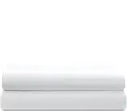 Ralph Lauren Organic Sateen Cotton Queen Flat Sheet Studio White $170 NWT