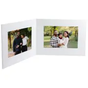 Double View 7x5 Horizontal White Photo Folders 25 Pack (Same Shipping Any Qty)