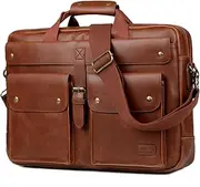 Baosha Faux Leder Aktentasche 15.6-17.3 Zoll Herren Laptoptasche Schultertaschen Arbeitstasche Notebook Tasche Business Taschen für Männer BC-07
