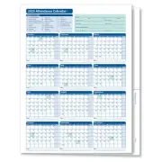 ComplyRight 2025 Attendance Calendar Folder, White, Pack of 25