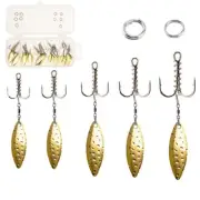 14pcs/lot Octopus Lures Squid Skirt Jig Hooks with Fishing Ring Hook Connector