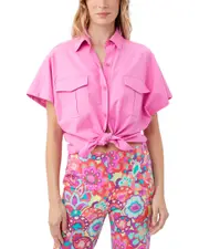 Trina Turk Vara Linen-Blend Top