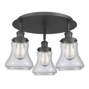 Innovations Lighting 916-3C-10-18 Bellmont Flush Bellmont 3 Light - Black