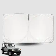 Windscreen Sun Shade for Jeep Wrangler Rubicon (JK)2007-2018 Universal Fit Window Visor UV Block
