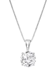 14K 1.00 ct. tw. Lab Grown Diamond Solitaire Pendant Necklace
