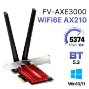 FV-AXE3000 PCIE WiFi 6E Tri-band WiFi Card Intel AX210NGW BT 5.3 Network Adapter