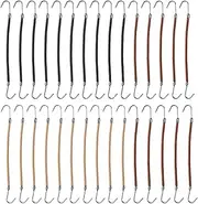Bungee Hair Ties with Hooks - Elastic Hair Bands for Ponytails, Updos & Secure Hairstyles - Durable, Stretchy Hair Accessories for All Hair Types (30 Pack)
