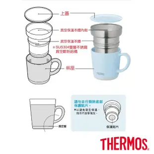 【THERMOS膳魔師】不鏽鋼真空保溫杯350ml(JDC-350/351)(保溫瓶)