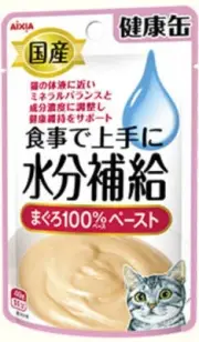 Pack of 3 Aixia Water Replenishing Pack for Cats Tuna Paste 40g