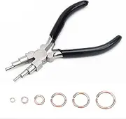 Coolrunner 6 in 1 Bail Making Pliers - 6 Step Wire Looping Tool With Anti-Slip Handle for Jewelry Making, Wire Bending, 3-10mm Bails, Loops, Hooks, Jump Rings