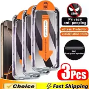 3X Privacy Tempered Glass Screen Protector For iPhone 16 Pro Max