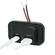 OZNALA Car Dual USB 12V-24V Charger Quick Charge PD QC 3.0 Socket Power Outlet Type C