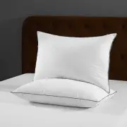 Organic Goose Feather down Pillows for Sleeping | Set of 2 King Size Organic Pil