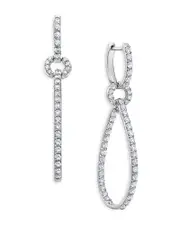 Bloomingdale's Fine Collection Diamond Micro Pave Drop Earrings in 14K White Gold, 2.0 ct. t. w.