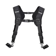 Double Shoulder Camera Strap Harness Quick Release Adjustable Dual Camera