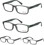 LUFF Unbreakable Reading Glasses for Women,4PCS Blue Light Blocking Reading Glasses Men,Comfortable Spring Hinge Readers