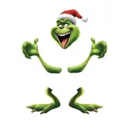 Grinch Themed Christmas Tree Topper Holiday Party Decor for Small Trees Perfect Indoor Ornament