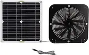 Solar Powered Exhaust Fan, 100W Solar Fan Kit 13.5 Inch Round Effective Cooling Solar Panel Fan Kit, Waterproof Vent Fan for Outside, Greenhouse, Shed, Pet Houses