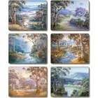 Cinnamon Bradley's Stream Cork Backed Placemats | Set of 6pcs